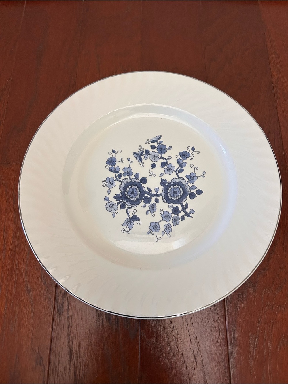 Vintage Enoch Wedgwood (Tunstall) Ltd. "Royal
Blue" Ironstone Dinner Plate